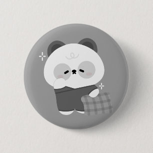 Bóton Redondo 5.08cm Cute Sleepy Panda