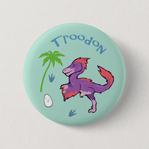 Bóton Redondo 5.08cm Cute Troodon