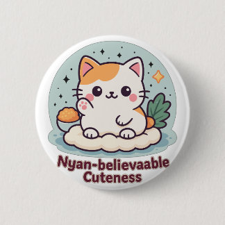 Bóton Redondo 5.08cm Cutensidade Acreditável Nyan - Gato Kawaii Cute