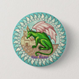 Bóton Redondo 5.08cm D Dragon botão de pin