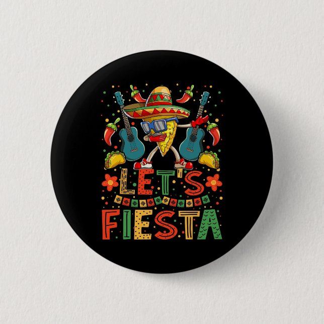 Bóton Redondo 5.08cm Dabbing Nacho Cinco De Mayo Shirt Men Let F (Frente)
