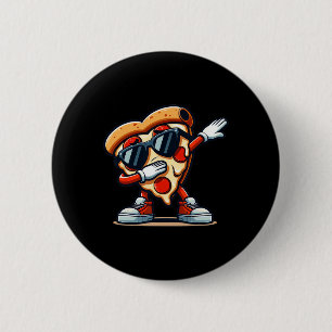Bóton Redondo 5.08cm Dabbing Pizza Pizza Dancing Pizza Love Birthday Pa