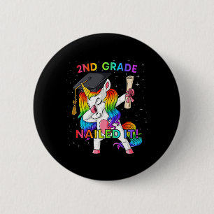 Bóton Redondo 5.08cm Dabbing segundo Unicorn Graduação de Ti Nails Nail
