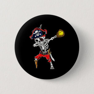 Bóton Redondo 5.08cm Dabbing Skeleton Pirate E Soft Ll Halloween Co