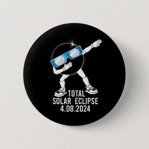 Bóton Redondo 5.08cm Dabbing Total Solar Eclipse 04.08.2024 Fun Dab Boy