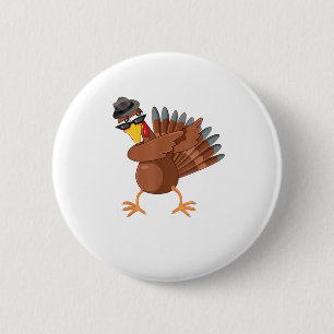 Bóton Redondo 5.08cm Dabbing Turkey Shirt Thirt Thatitude Boys Kids Tu