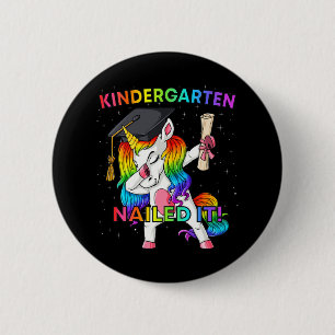 Bóton Redondo 5.08cm Dabbing Unicorn Kindergarten Nails