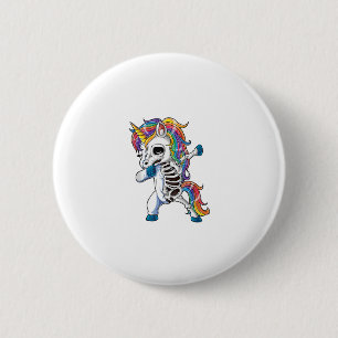 Bóton Redondo 5.08cm Dabbing Unicorn Skeleton Halloween Oferece Homens