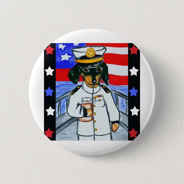 Bóton Redondo 5.08cm Dachshances (Frente)