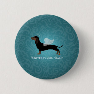 Bóton Redondo 5.08cm Dachshund - Design Memorial Pet Loss