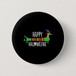 Bóton Redondo 5.08cm Dachshund Happy Halloweenie Cute Dog Halloween