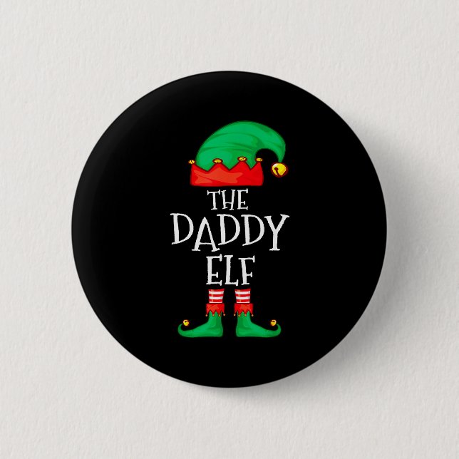 Bóton Redondo 5.08cm Daddy Elf Family Christmas Daddy Dad Father Elf Sw (Frente)