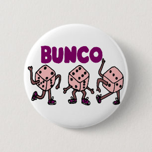 Bóton Redondo 5.08cm Dados de dança engraçados de Bunco