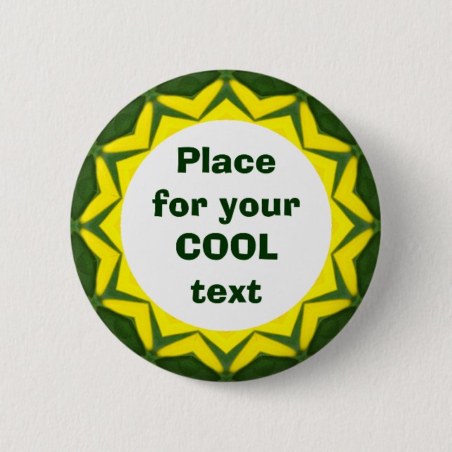 Bóton Redondo 5.08cm Daisy Mandala Modelo 39 (Frente)