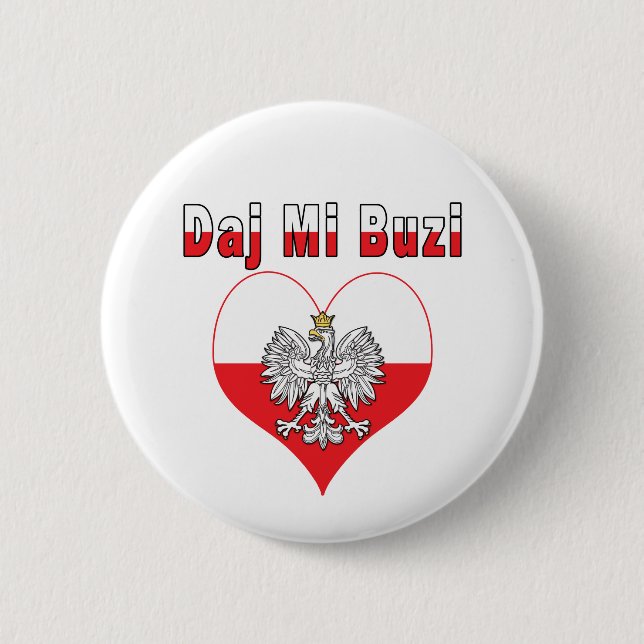 Bóton Redondo 5.08cm Daj Mi Buzi Eagle Heart (Frente)