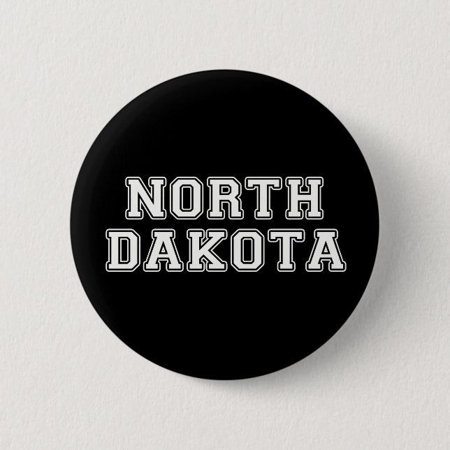 Bóton Redondo 5.08cm Dakota do Norte (Frente)