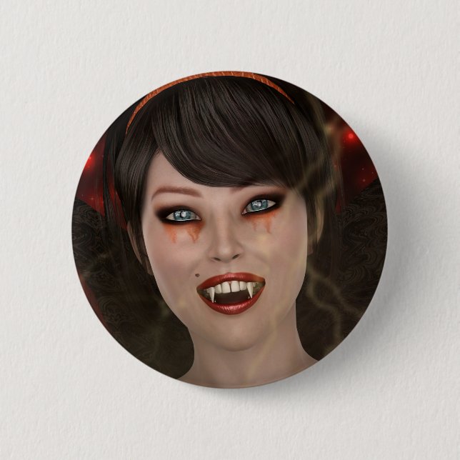 Bóton Redondo 5.08cm Dama Vampira (Frente)