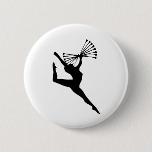 Bóton Redondo 5.08cm Dança de dança do Baton Twirling