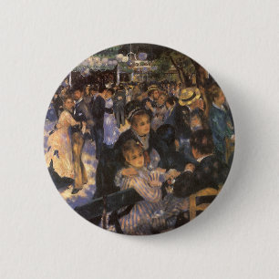 Bóton Redondo 5.08cm Dança no Le Moulin de la Galette de Pierre Renoir