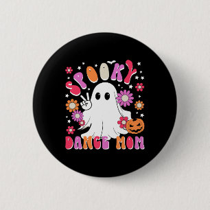 Bóton Redondo 5.08cm Dança Spooky Mãe Dançarina Halloween Mamãe Dançand