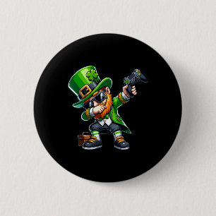 Bóton Redondo 5.08cm Dançarino Dabbing Gamer Leprechaun Dança do Dab Di