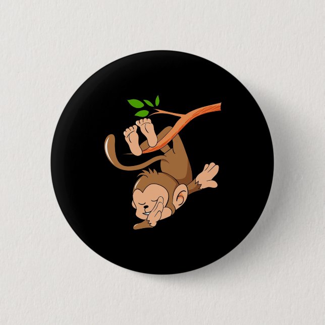 Bóton Redondo 5.08cm Dance Monkey Dabbing (Frente)
