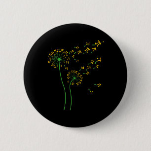 Bóton Redondo 5.08cm Dandelion Pi Dia Dandelion Pi 3.14 Número Pi Matem