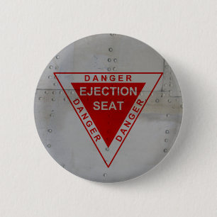 Bóton Redondo 5.08cm Danger - Ejection Seat