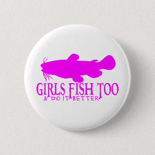 BÓTON REDONDO 5.08CM DAS MENINAS DOS PEIXES PEIXE-GATO DEMASIADO