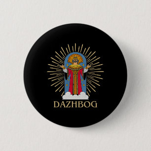 Bóton Redondo 5.08cm Dazhbog Antiga Mitologia Eslava Paganismo Russi