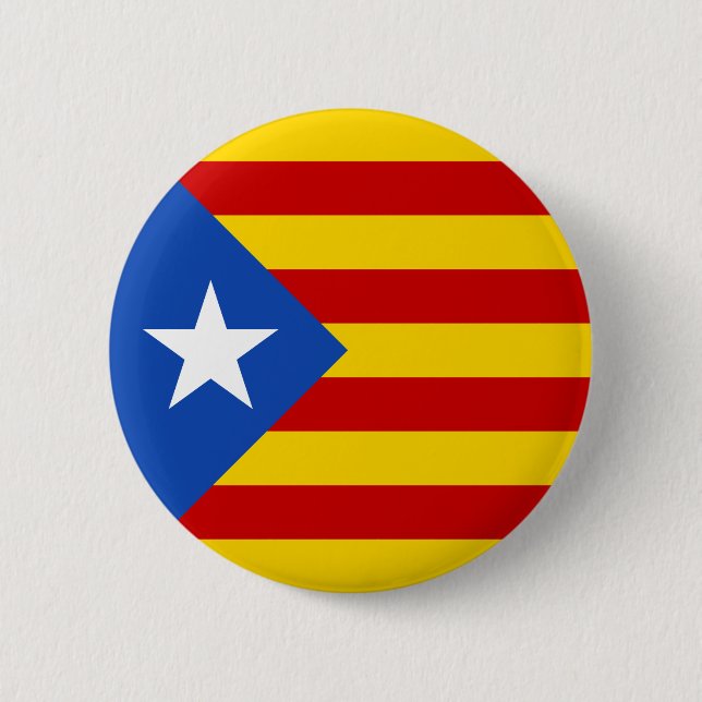 Bóton Redondo 5.08cm De "bandeira Catalan da independência L'Estelada (Frente)