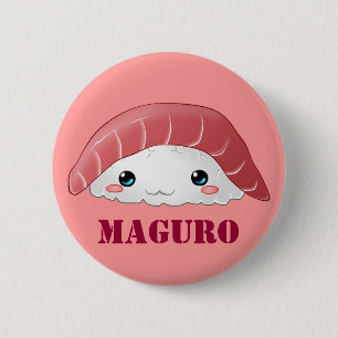 Bóton Redondo 5.08cm De "botão do sushi Maguro"