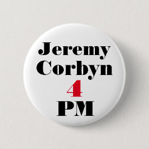 Bóton Redondo 5.08cm De "crachá do botão Jeremy Corbyn 4 PM" (primeir