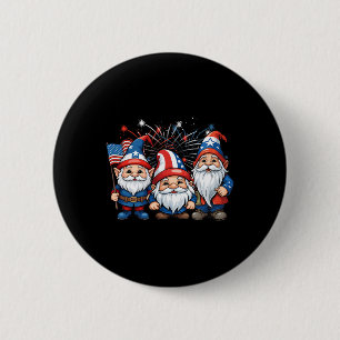 Bóton Redondo 5.08cm De Julho Patriótico Gnomos Americanos Flag Usa Gno