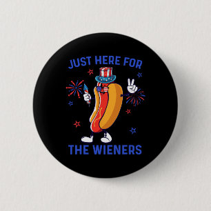Bóton Redondo 5.08cm De Julho Wieners Eua American Flag Patriotic Men B