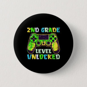 Bóton Redondo 5.08cm De Volta à Escola Meninos do 2º Ano Gamer Primeiro