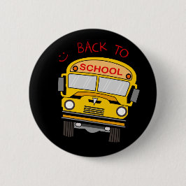 Bóton Redondo 5.08cm De volta à escola - ônibus escolar