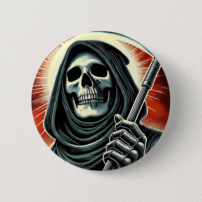 Bóton Redondo 5.08cm death character illustration (Frente)