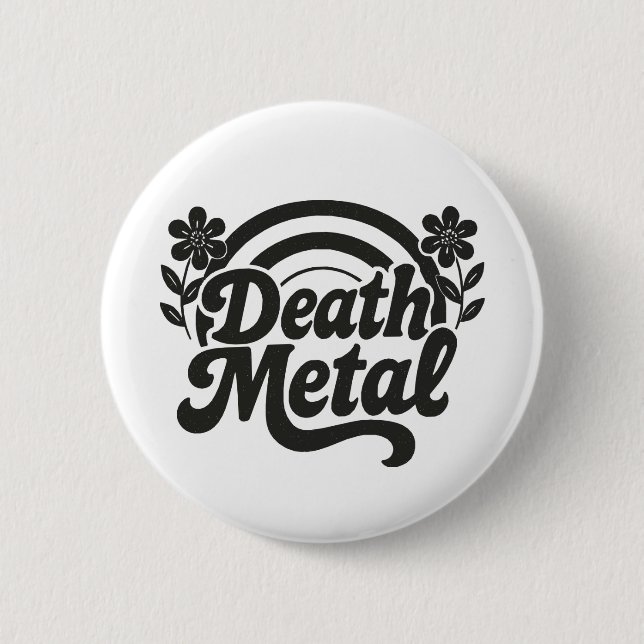 Bóton Redondo 5.08cm Death Metal (Frente)