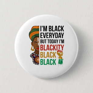 Bóton Redondo 5.08cm Décimo Junho Eu sou Blackity Black History African