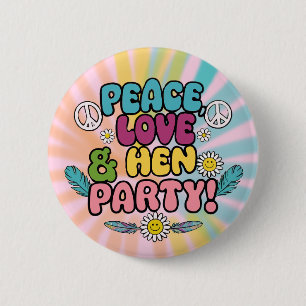 Bóton Redondo 5.08cm Decorações de festa da galinha no estilo hippie do