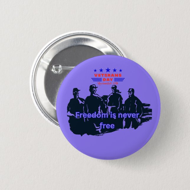 Bóton Redondo 5.08cm Defensores da Liberdade roxo claro (Frente & Verso)