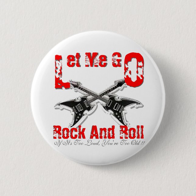 Bóton Redondo 5.08cm Deixe-Me Enrolar E Rolar Botão Preto (Frente)