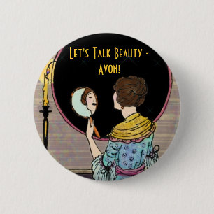 Bóton Redondo 5.08cm Deixe-nos falar a beleza - Avon!