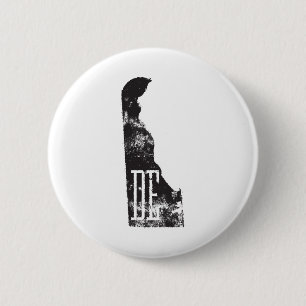 Bóton Redondo 5.08cm Delawar usado Estado Mapa DE Abreviatura