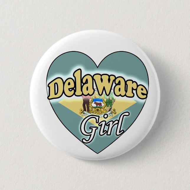 Bóton Redondo 5.08cm Delaware Girl (Frente)