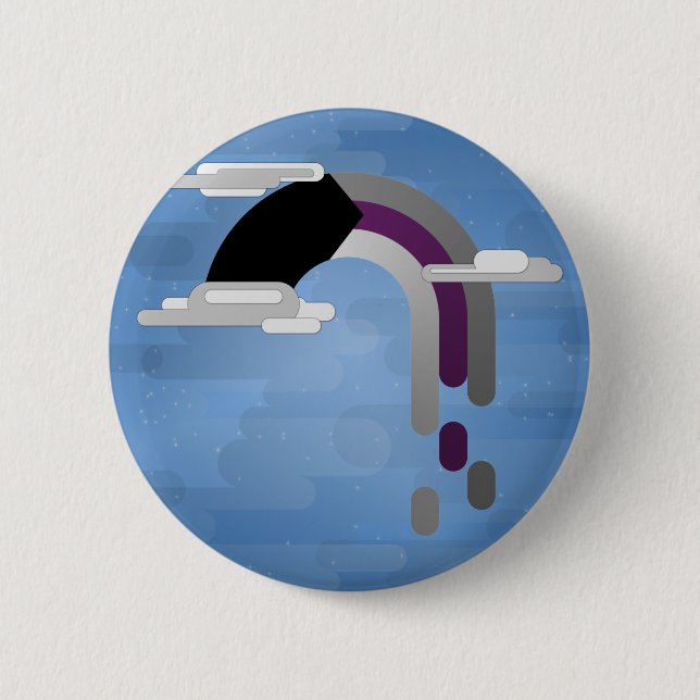 Bóton Redondo 5.08cm Demisexual Pride Flag Minimalist Rainbow Design (Frente)