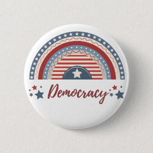 Bóton Redondo 5.08cm Democracia Patriótica Resistência Política