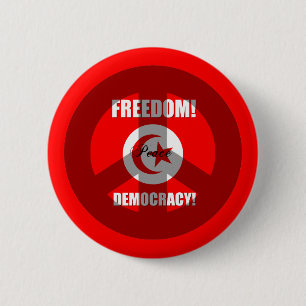 Bóton Redondo 5.08cm democracia Tunísia da liberdade