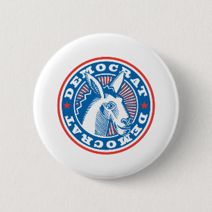 Bóton Redondo 5.08cm democrata burra